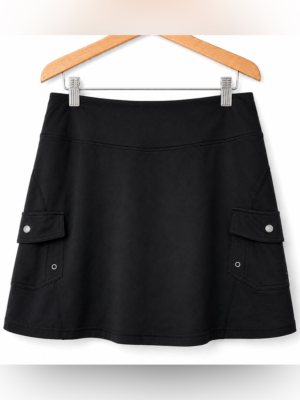 Athleta Oasis Cargo Skort Black M Utility Golf Tennis Hiking Athleisure 903951